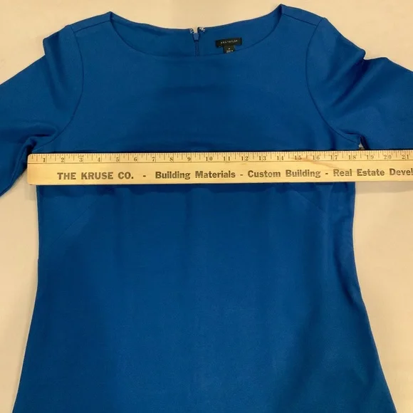 Ann Taylor Blue M Sheath Dress Classic Normcore Scandi Girl Essential Quality - Picture 7 of 10
